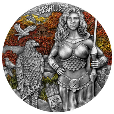 Silbermünze 2 oz Valkyries Arnhild 2025 Germania Mint Ultra High Relief Color