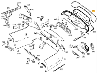 Neu Original Mercedes Benz MB E Klasse W213 Avantgarde Hintere 