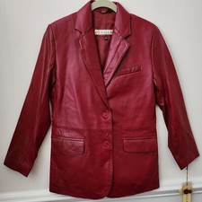 Nwt Excelled 100% Leather Burgundy/wine Red Jacket 2