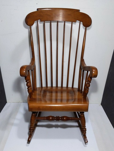 Ethan Allen Heirloom Hand Decorated Rocker Rocking Chair For Sale Online Ebay