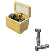 6 PC High Speed Steel T-Slot Cutter Set 1/4-3/4" Staggered Tooth Milling Cutting