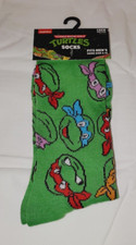 Teenage Mutant Ninja Turtles Men's Novelty Crew Socks 1 Pair Shoe Size 6-12