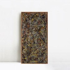 Framed Artwork Number 5 1948 by Jackson Pollock Abstract Wall Art Decor 20"x40"
