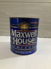 Maxwell House Coffee Can 34.5 Ounces No Lid, Vintage