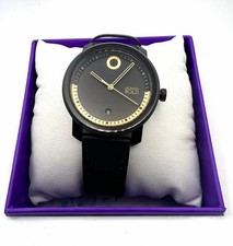 OROLOGIO DA DONNA MOVADO BOLD 3600999 TREND QUADRANTE NERO E ORO CINTURINO IN PELLE NERO