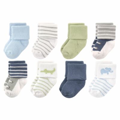 Luvable Friends Socks, 8-Pack, Safari