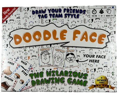 Doodle Face Game-Brand New Hilarious Drawing Game, 3+ Players, New Sealed Box