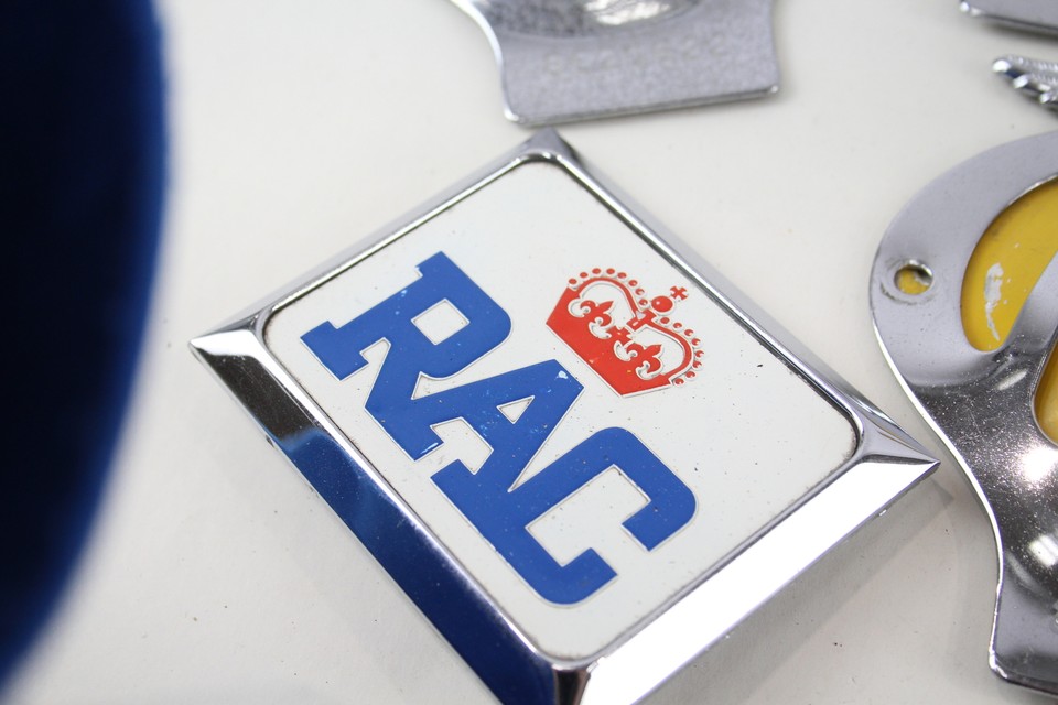 Automobilia Car Grille Badges AA Enamel RAC Chrome Collectables x6 eBay