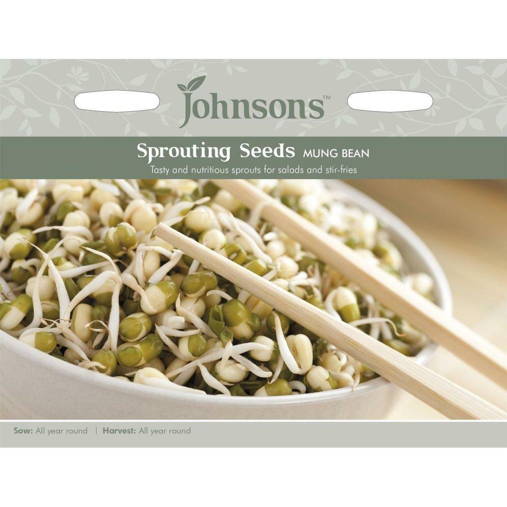 Johnsons Sprouting Seeds Mung Bean Quick Grow Tasty In Salads & Stir-fries