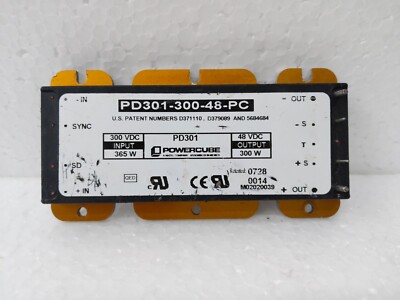 NEW! POWERCUBE PD301-300-48-PC 300VDC INPUT 48VDC OUTPUT PD301