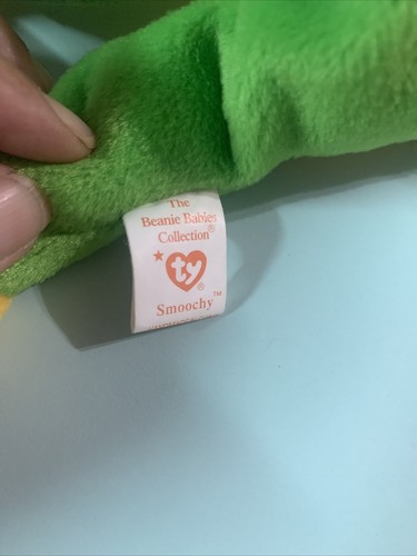 Ty Beanie Baby Smoochy The Frog Retired 1997 Tag Errors Rare Collectible - Picture 11 of 14