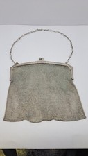Vintage .925 Sterling Silver Mesh Evening Bag Purse