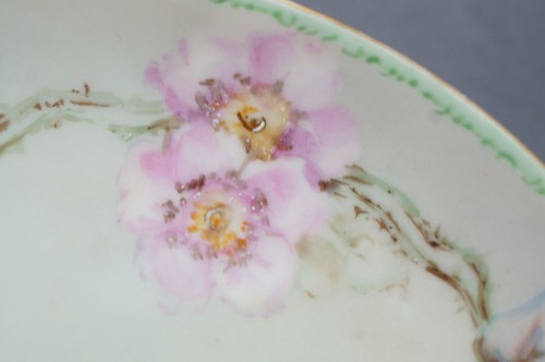 Haviland Limoges Hand Painted Signed Pink Wild Rose 8 3/4 Inch Plate 1893-1930 - Picture 4 of 9