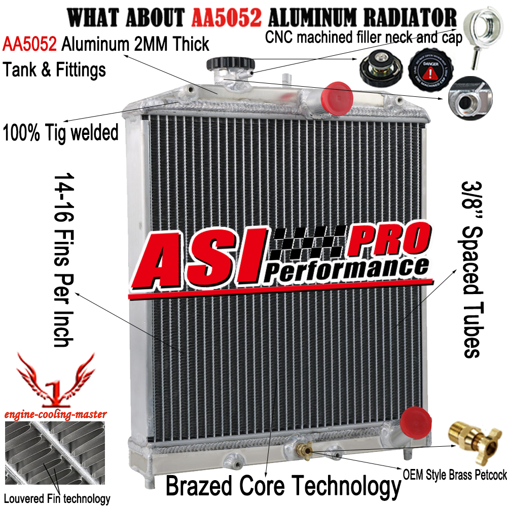 Body Kits For 2000 Honda Civic 4-Row Aluminum Radiator For 1992-2000 ...