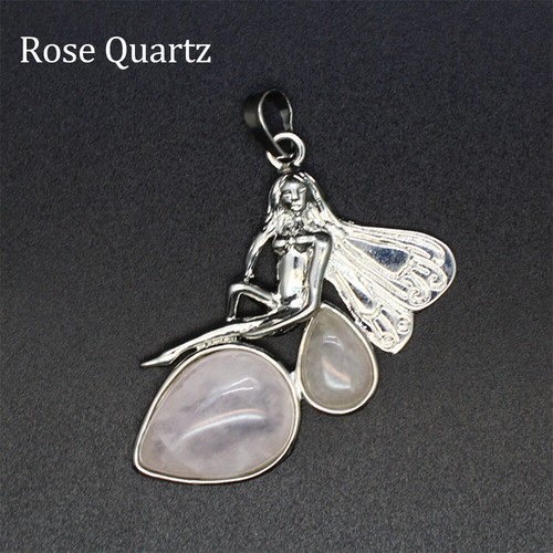 Fee Elf Quarz Kristall Wassertropfen Edelstein Anhänger DIY Schmuck Geschenk - Bild 27 von 28