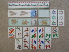 MRS GROSSMAN'S Vintage 1980s RARE CHRISTMAS Stickers LOT SANTA Angels REINDEER