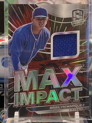 2021 Spectra Max Impact Materials Hyper Prizm /75 Brailyn Marquez Rookie RC TZ4N