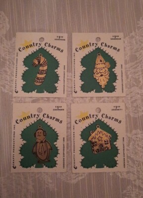 Country Charms Christmas Charms Candy Cane, Santa, Penguin, Gingerbread House