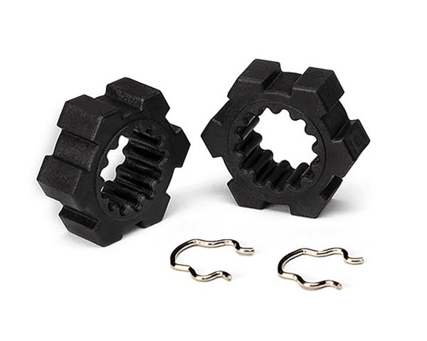 Traxxas Radmitnehmer Sechskant Mit Clips TRX7756-BLK X-Maxx 8S, Xrt Vxl, Funco .-image