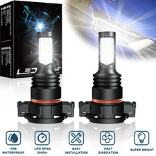 Pair For Nissan Note H16 PS19W LED Daytime Running Fog Light Bulbs Xenon White