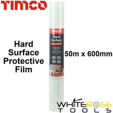 TIMCO Hard Surface Floor Protective Film 50m x 600mm Roll Dust Cover Easy Peel