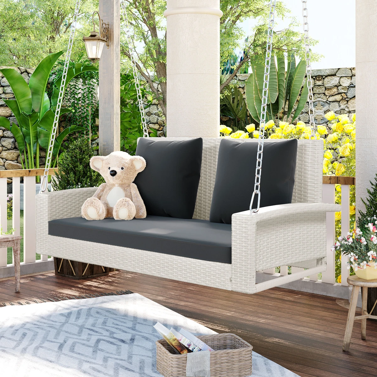 Hanging loveseat swing new arrivals