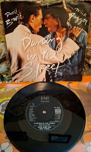 David Bowie/Mickie Jagger 'Dancing in the Street' 7" EMI A6/B2 Press EX Vinyl