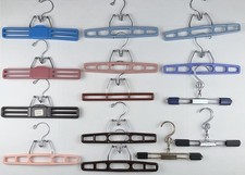 Lot of 14 Tamor Type Other Plastic Pants Skirt Clamp Hangers Assorted Colors