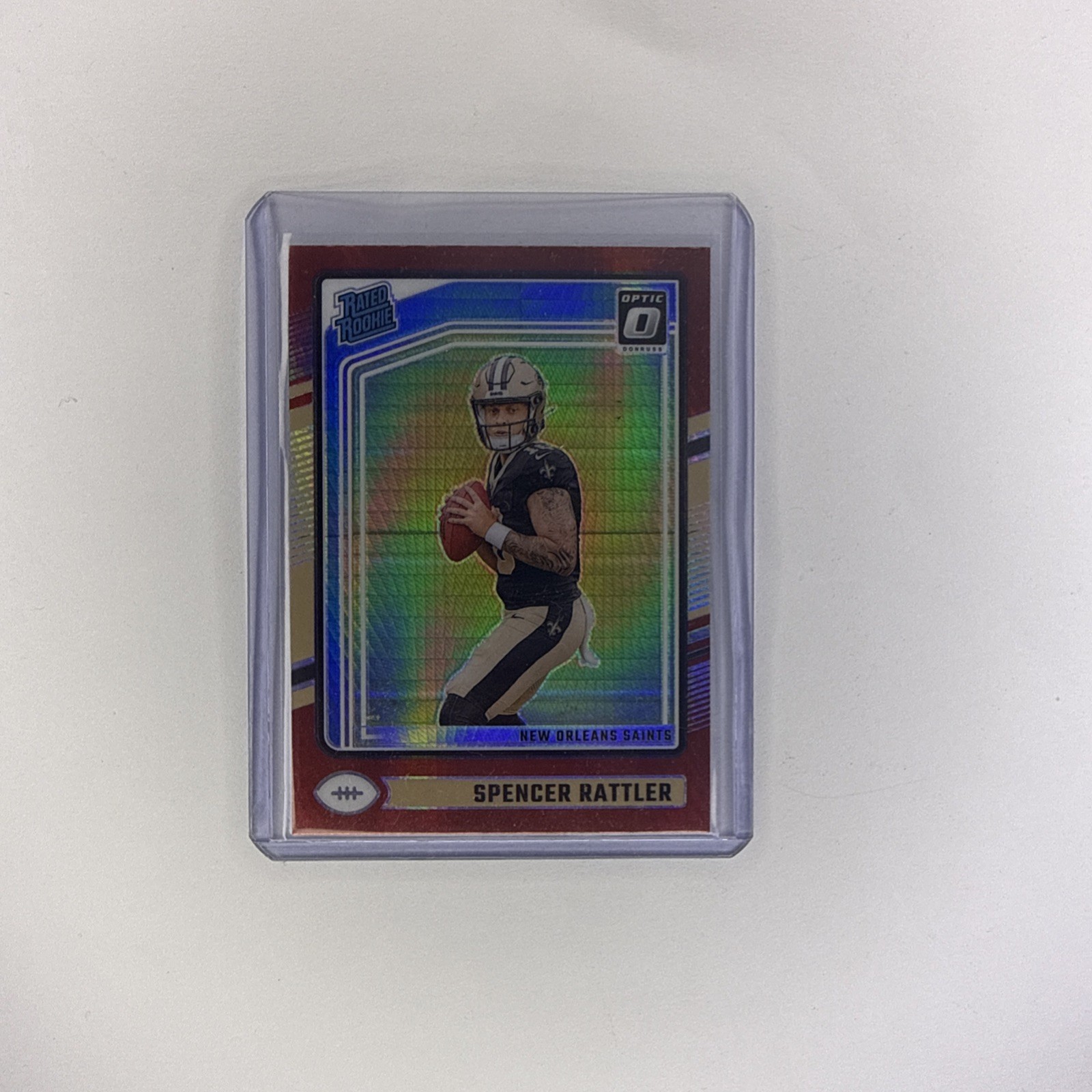2024 Panini Donruss Optic - Rated Rookie Spencer Rattler #289 Red Hyper Prizm RC