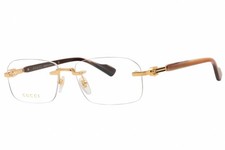 GUCCI GG1221-002-56 Eyeglasses Frame Size 56mm 0mm 0mm GOLDBROWN Men 8896523940