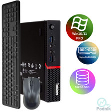 Lenovo Mini Desktop PC i5, up to 16GB RAM, 512GB SSD NVMe, Windows Pro, WiFi