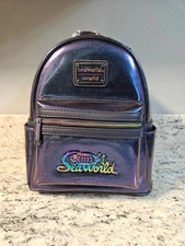 Loungefly SeaWorld Backpack Purple Oil Slick  NWT