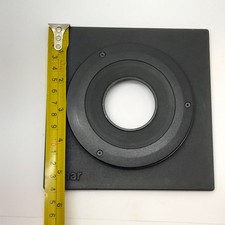 VINTAGE SINAR METAL LENS PLATE BOARD 40MM OPENING FOR LARGE FORMAT CAMERAS