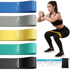 Resistance Loop Exercise Bands for Home Fitness, Yoga Pilates, Stretching, St...