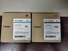 Canon OEM PFI-1300 Photo Cyan Photo Black 2-Pack Ink Tanks ORIGINAL BRAND NEW