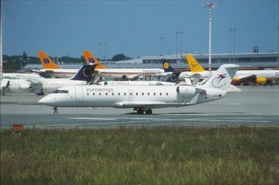 Dia D-ANIK Bombardier CRJ-100LR Eurowings Flugzeug 35mm ungerahmt O145-5-4