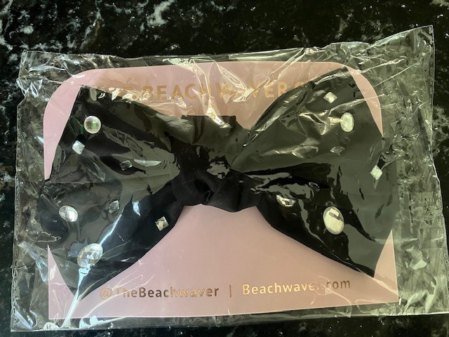 Beachwaver Silky Oversized Bow Bedazzled Black Rhinestones Ponytail Barrette