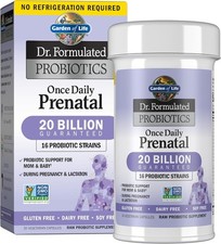 Garden of Life Dr. Formulated Probiotics Once Daily Prenatal 30 Caps Exp 4/2026