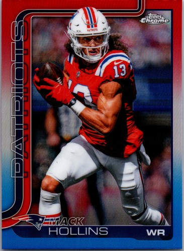 2025 Topps Chrome #206 Mack Hollins Red White and Blue Refractor