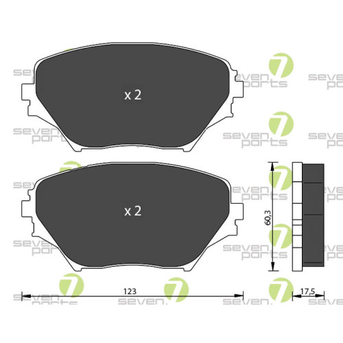 Plaquettes de frein silencieuses Seven Parts SVP21770 anti-vibration pour auto Lexus