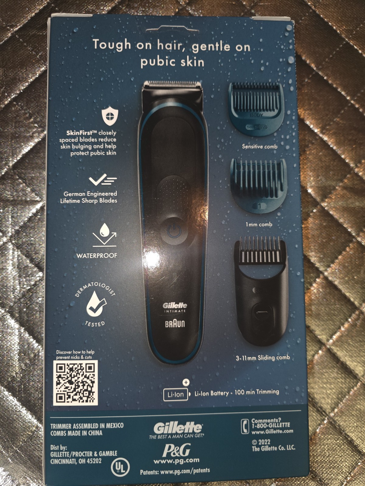Gillette Braun Intimate i3 Pubic Hair Cordless Trimmer W/ Sensitive Comb NEW