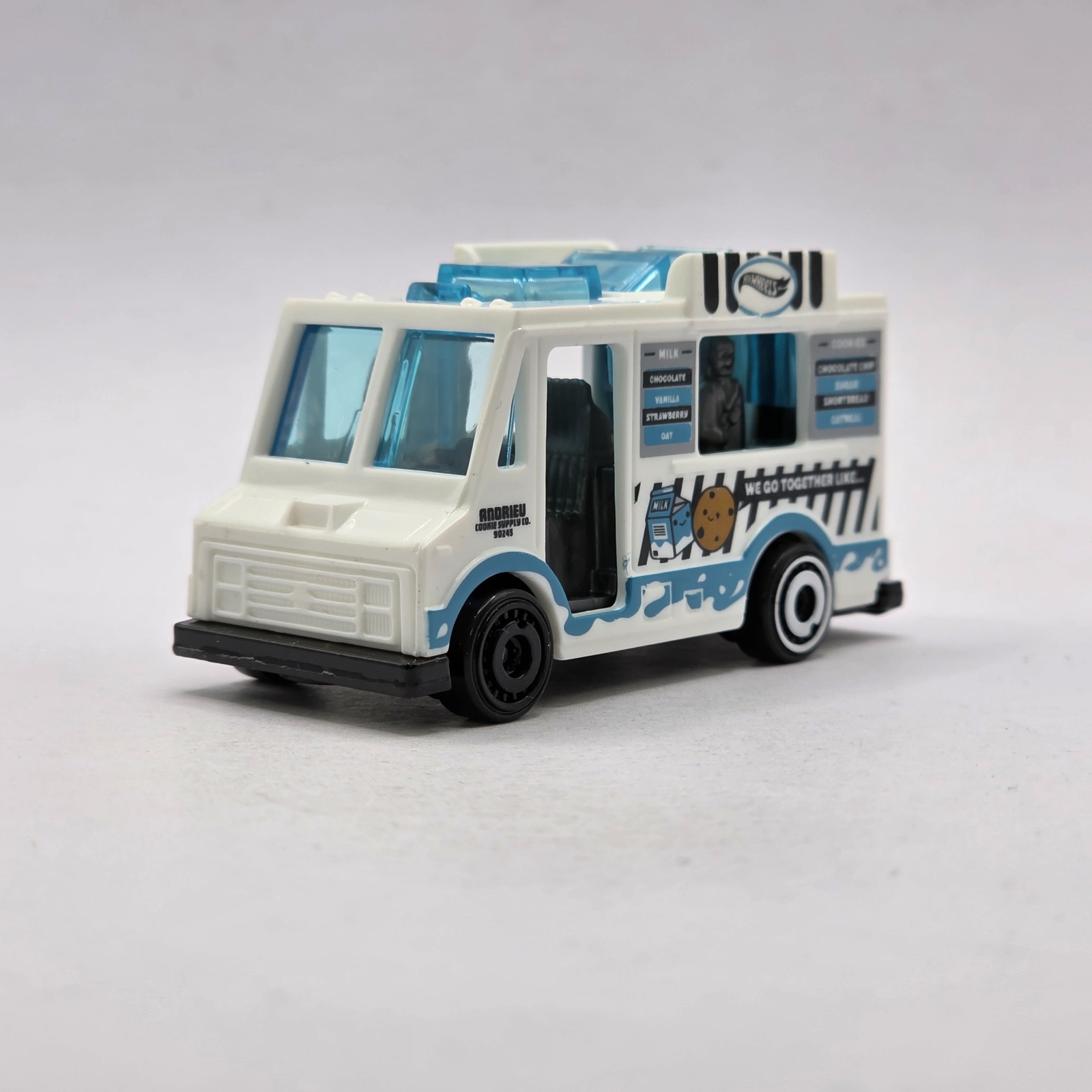 2024 HOT WHEELS ''FAST FOODIE'' #214 = QUICK BITE =  WHITE -LOOSE
