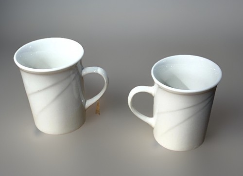 2 REGO White Porcelain Coffee Mugs 6 oz Restaurant Diner Cups China ~ Read Info - Picture 2 of 24