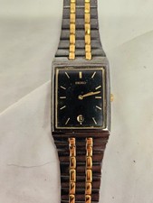 Vintage Men’s Black Seiko Tank, 7n39-5a29