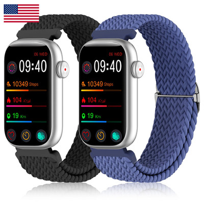 Hqzon 2 Pack Stretchy 16Mm Braided Nylon Bands Compatible Fitvii Hm08/Morepro