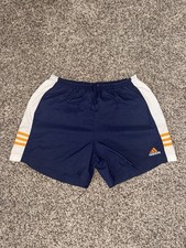Adidas Vintage 3 Stripes Soccer Nylon Short Navy Blue Size Medium