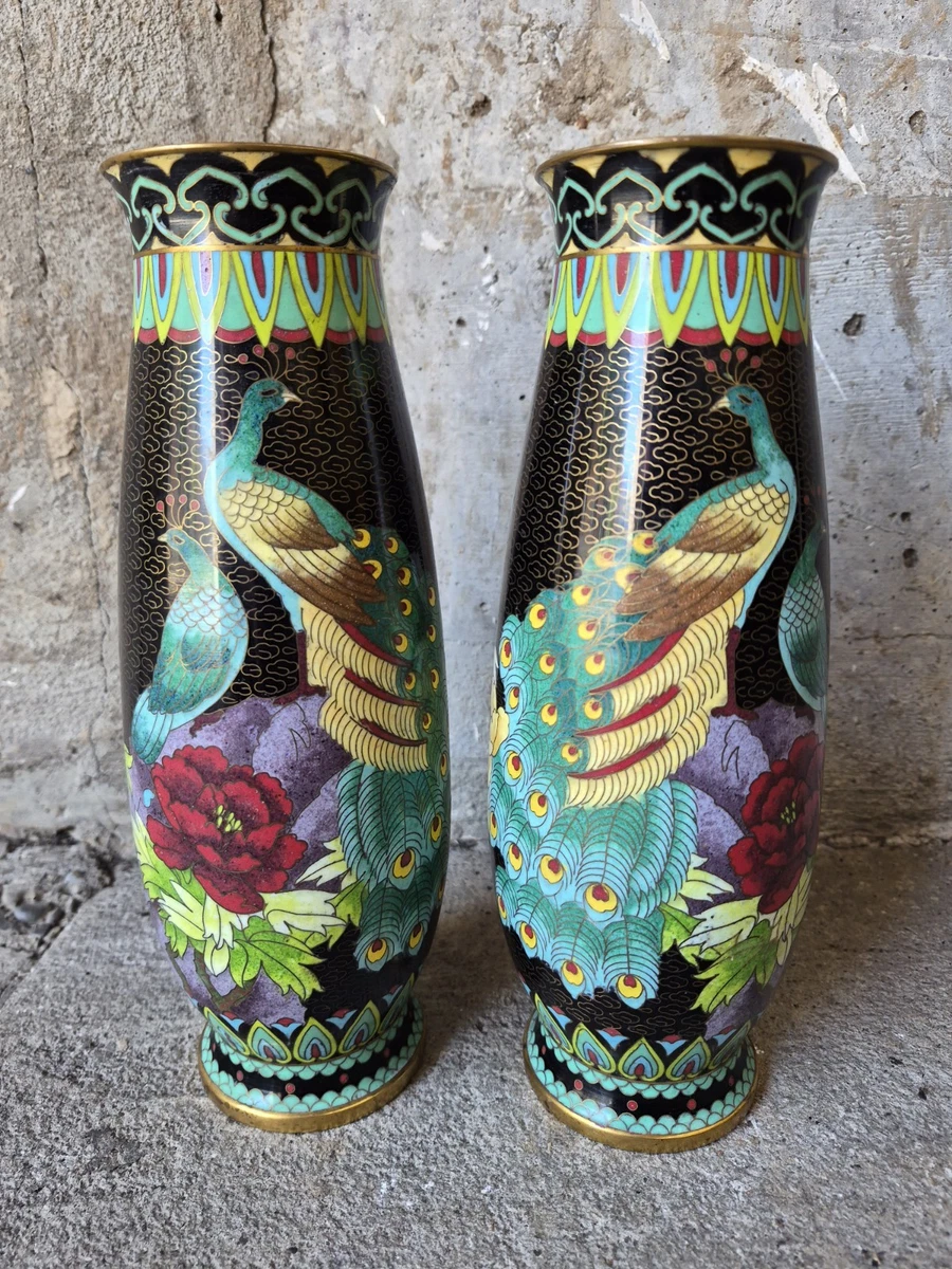 孔雀花瓶收藏花瓶| eBay