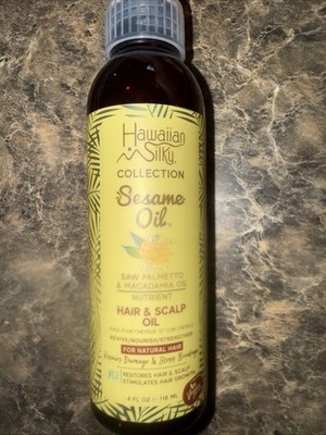 Hawaiian Silky Vegan Sesame Oil Nutrient Pure oil with Saw Palmetto & Macadamia