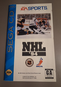 NHL '94 (Sega CD, 1994)  CIB Complete W/ Reg Card TESTED