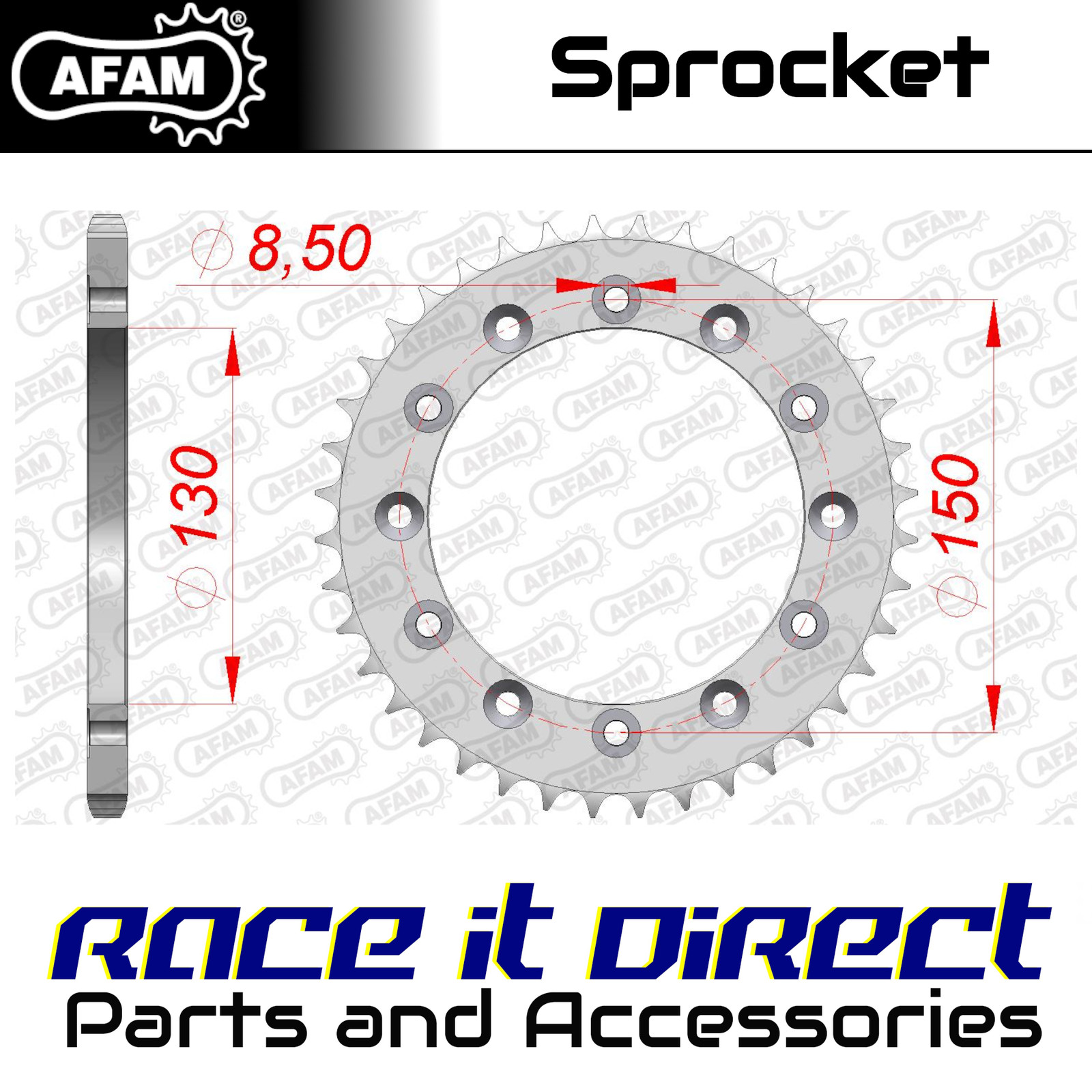 Sprocket for HONDA XL 400 R 1982 41T Rear AFAM